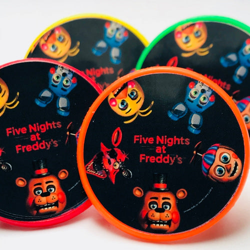 FNAF Five Nights at Freddies Cupcake Toppers party favors rings cake decorations birthday party supplies