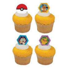 Load image into Gallery viewer, Pokemon cupcake toppers party favors cake decorations birthday party supplies